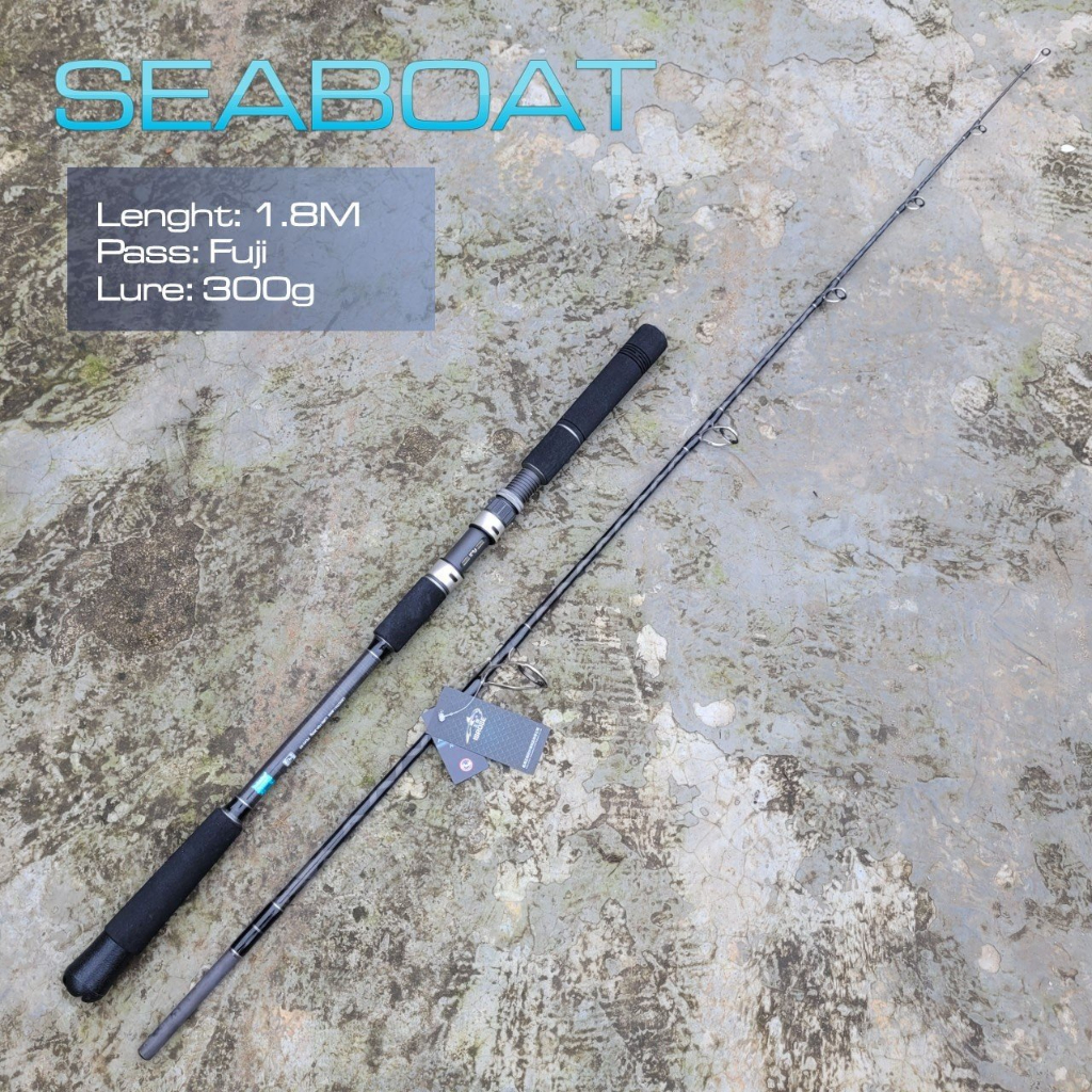 Cần cắm gốc Sea Boat siêu bạo lực - Phôi cacbon xoắn X .Pát máy fuji .chuyên câu biển....tải cá lớn