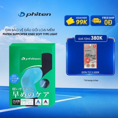 Đai Bảo Vệ Khớp Gối Loại Mềm Phiten Supporter Knee Soft Type Light