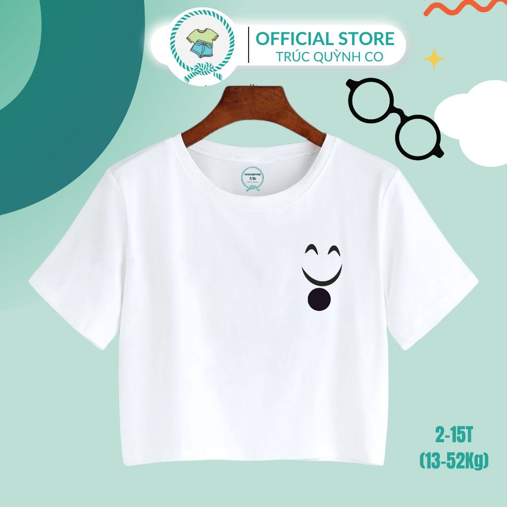 Áo croptop Mặt cười rạng rỡ- Áo croptop giá rẻ, Thời trang nữ Năng động 12kg đến 52kg - 3