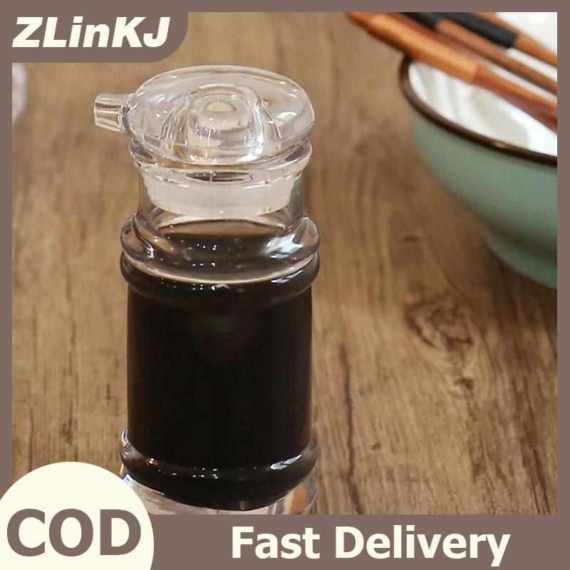 ZLinKJ Acrylic nước tương chai dung tích lớn niêm phong gia vị nồi đa năng chống rò rỉ giấm dầu chai dụng cụ nhà bếp