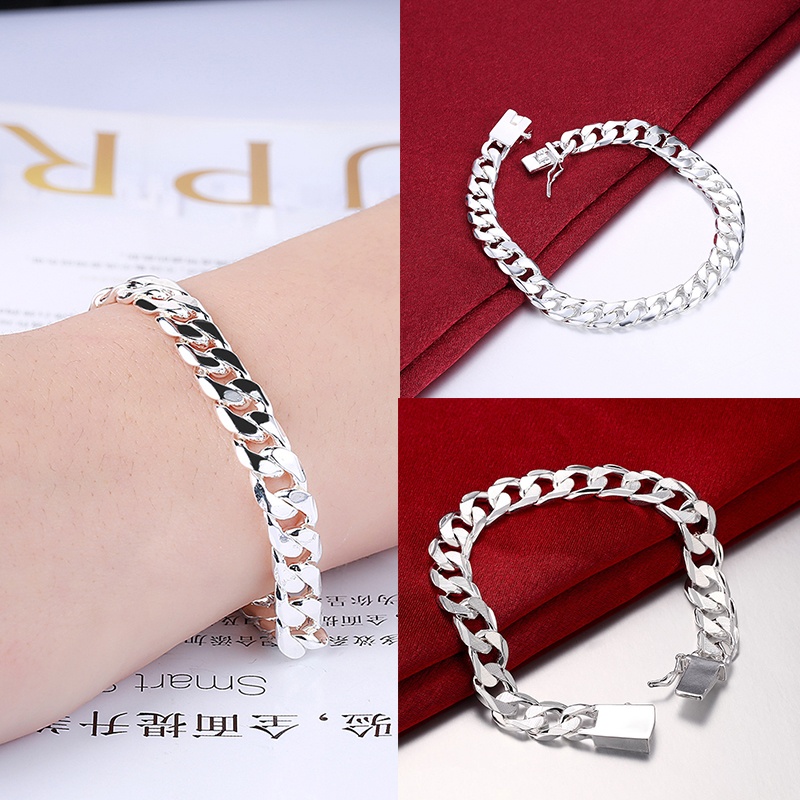Cocotina 925 Mạ Bạc 925 Trang Sức Thời Trang Vòng Đeo Móc Lắc Tôm Vòng Tay Tay Tay Đeo Hùm Khóa S3M0