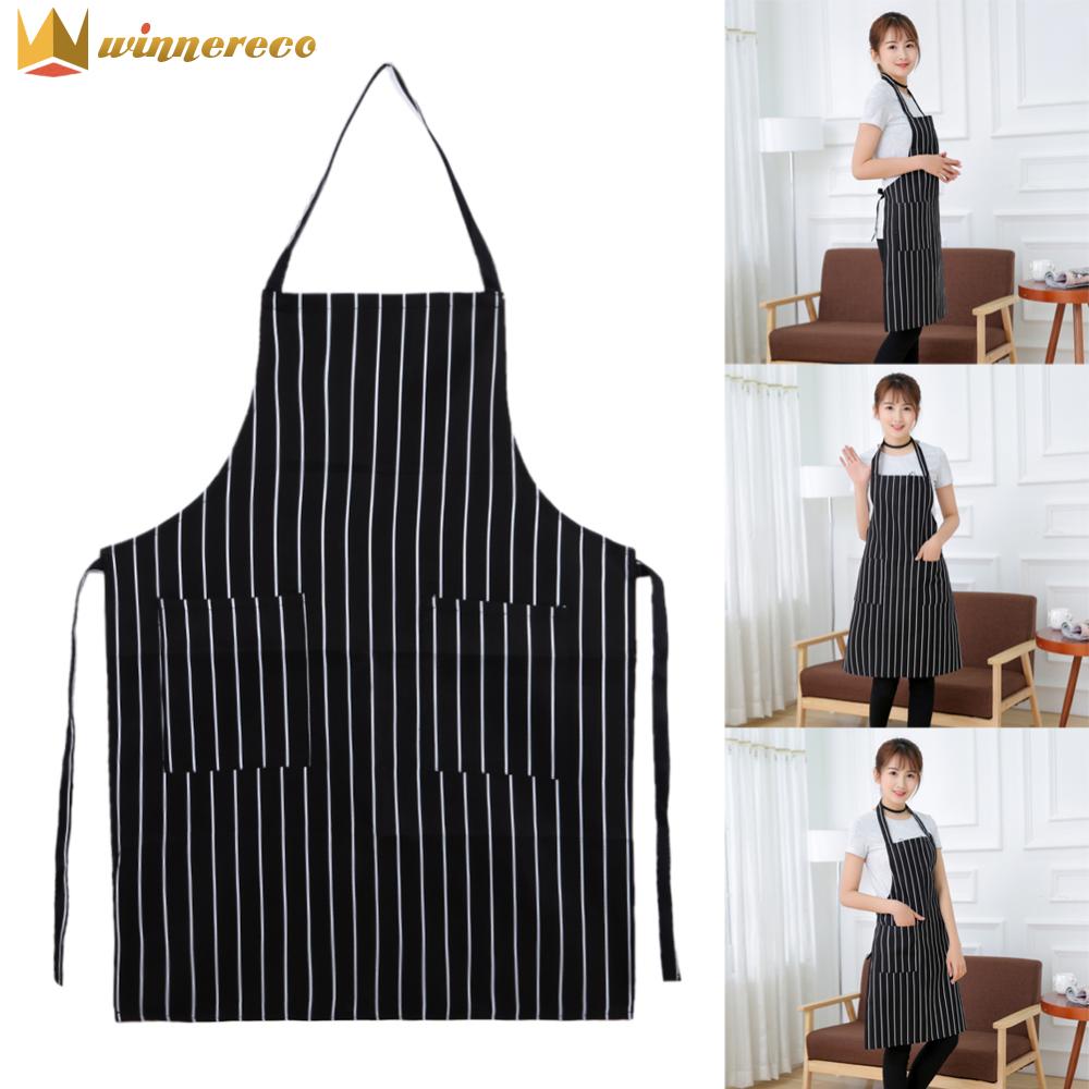 【NEW】Stripe Household Apron Oilproof Waterproof Waist Work Clothes With Pocket Cleaning Work Clothes Adjustable Breathable Home Kitchen Accessories ราคา 64 บาท*ส่งฟรี