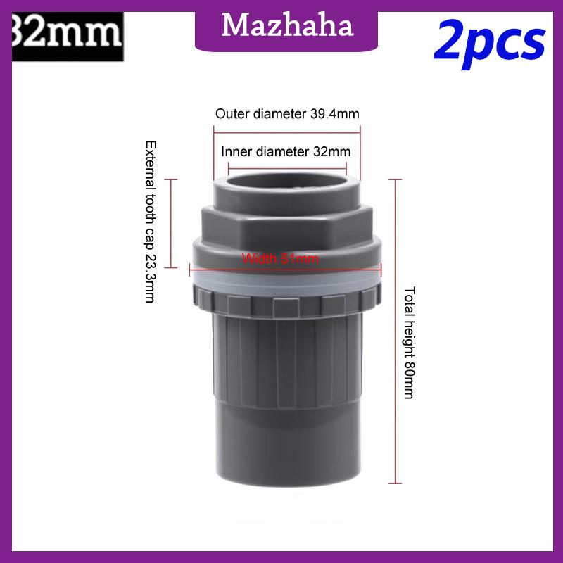 Mazhaha 2 chiếc đầu nối PVC ống thoát nước bể cá dày 20 25 32 mm ống thoát nước trong vườn đầu nối đầu vào bể cá cho bể cá - 3