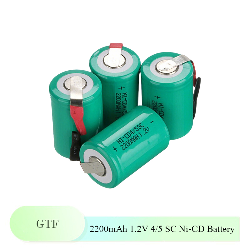 Pin GTF 2200mAh 1.2V 4/5 SC Ni-CD Pin Sub C với tab