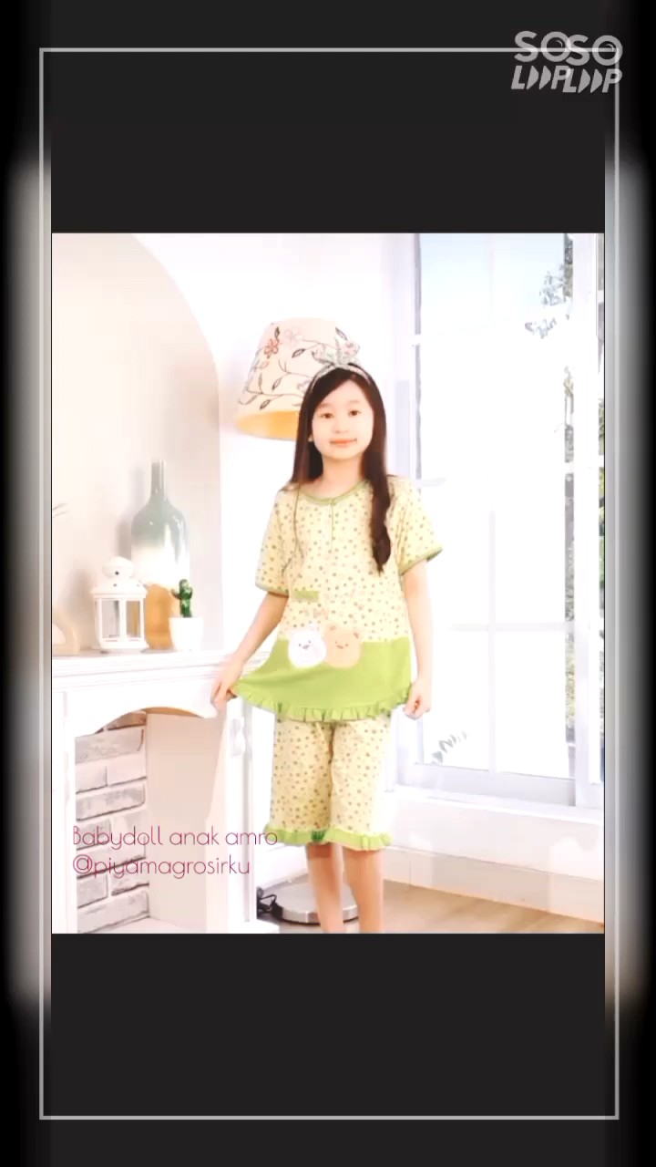 babydoll setelan anak perempuan amro label putih celana panjang lengan pendek CP TK SD size S M L kaos anne claire forever sweet kartun lucu beruang kucing cute balita