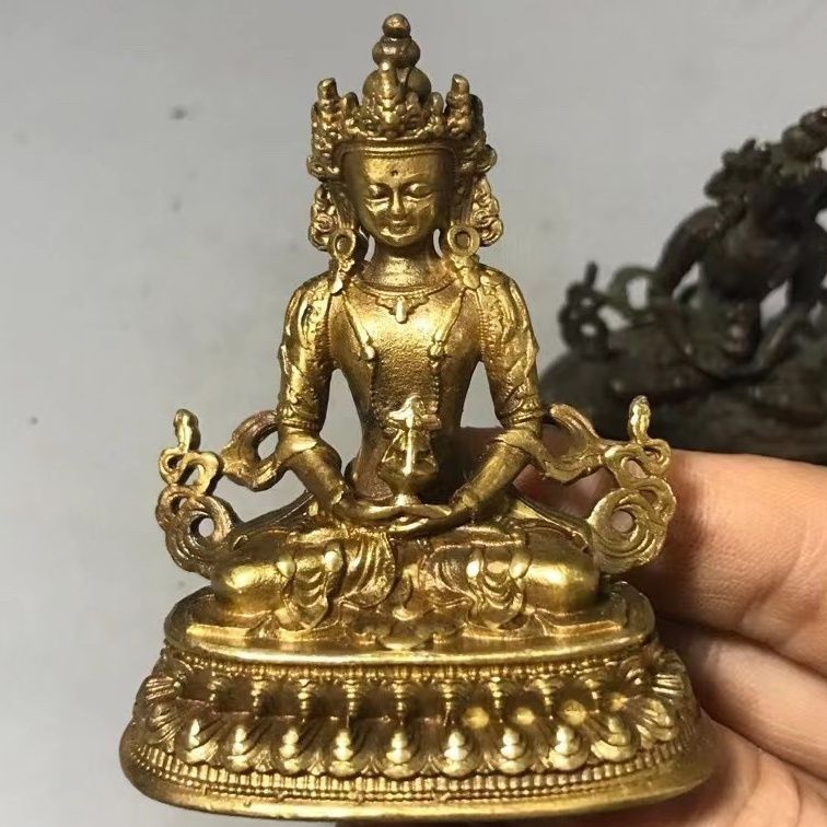 Phật Tây Tạng Đồng Trường Thọ PHẬT Phật Tây Tạng tantra Bồ Tát nhà Phật giáo thờ phượng Phật đồ trang trí cỡ nhỏ