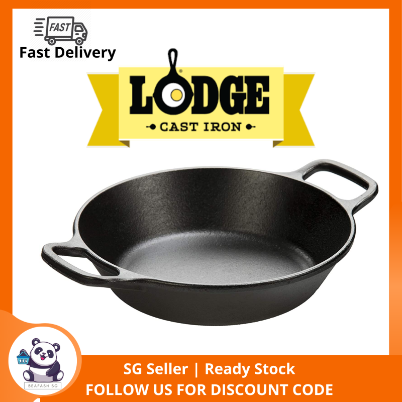 LODGE 8 Inch Round Cast Iron Pan w/ Loop Handles Singapore