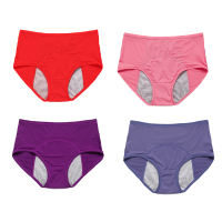 4 Pcs Womens Cotton Period Panties High Waisted Leak Proof Menstrual Underwear Incontinence Protective Briefs for Women Over 60