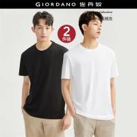 Giordano combo 2 chiếc áo thun nam cotton 100% cổ tròn tay ngắn Free Shipping 18023211