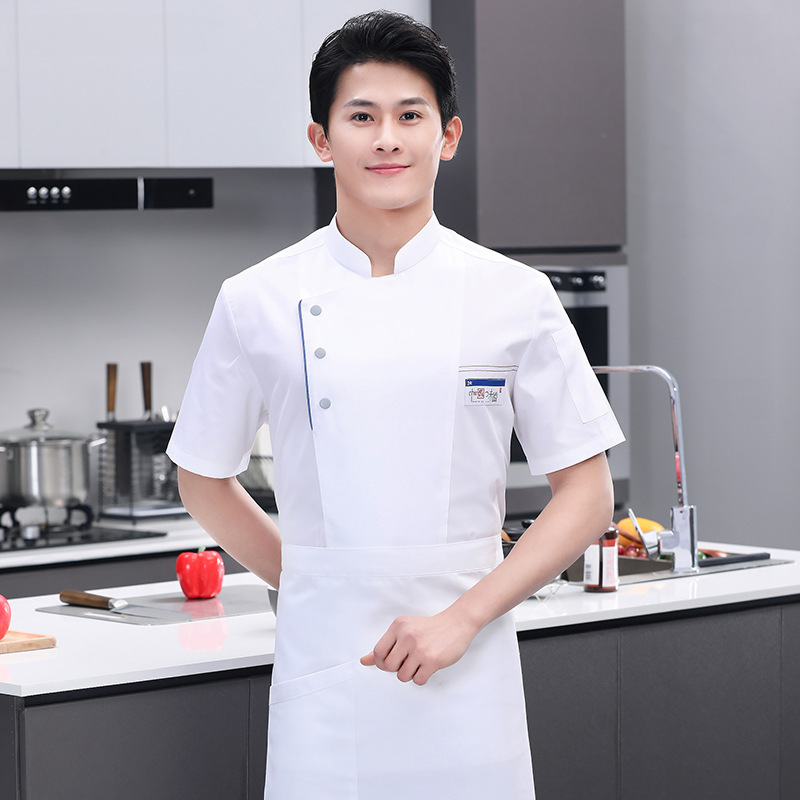 Bánh Mì, Đồ Ăn Phương Tây, Quán Cà Phê, Quần Áo Làm Bếp, Tay Ngắn, Nhà Hàng, Thợ Làm Bánh, Trang Trí, Quần Áo Mùa Hè, Đầu Bếp