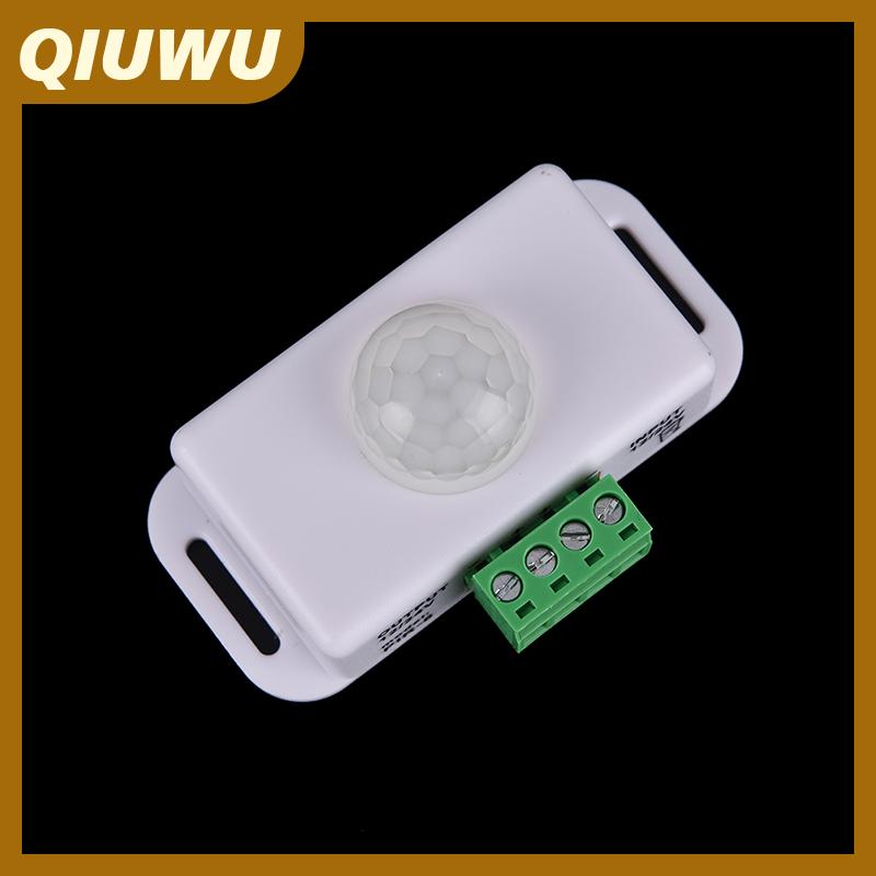 QIUWU สวิตช์เซ็นเซอร์ตรวจจับการเคลื่อนไหวอินฟราเรด PIR อัตโนมัติ DC 12-24โวลต์8แอมป์สำหรับไฟ LED มีสไตล์ ราคา 80 บาท*ส่งฟรี