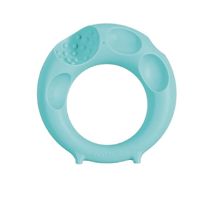 [Sản phẩm sơ sinh] Mombella khắc Teether xác thực từ Anh, an toàn với TIS. Silicon mềm răng thúc đẩy phát triển. Không chứa BPA Teether.