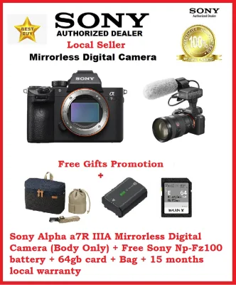 Sony Alpha a7R IIIA Mirrorless Digital Camera (Body Only) + Free Sony Np-Fz100 battery + 64gb card + Bag + 15 months local warranty