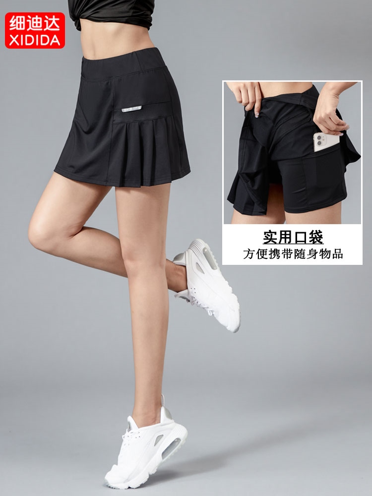 Malbon¯taylormade¯uniqlo Chân váy ngắn thể thao thời trang cao cấp cho nữ váy Chạy Tập Luyện tập yoga eo cao hấp thụ mồ hôi thoáng khí nhanh chóng váy cầu lông quần vợt hakama