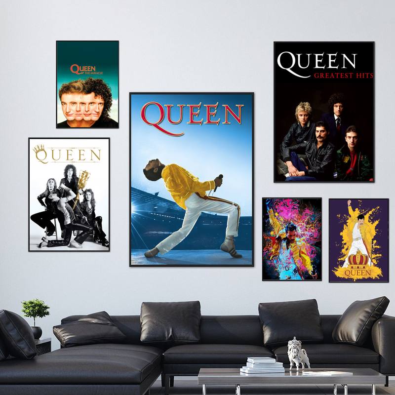 jinfu1 The Famous Band Q-Queen POSTER Picture Prints Fashion Wall Canvas Art Kitchen Decor Wall Décor