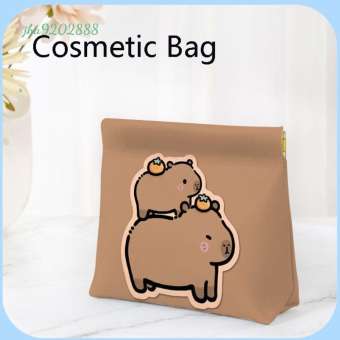 JHA9202888 Túi đựng son môi Túi đựng mỹ phẩm Túi đựng đồ trang điểm Capybara Túi trang điểm Dễ thương Thoáng khí Hộp đựng Phụ nữ