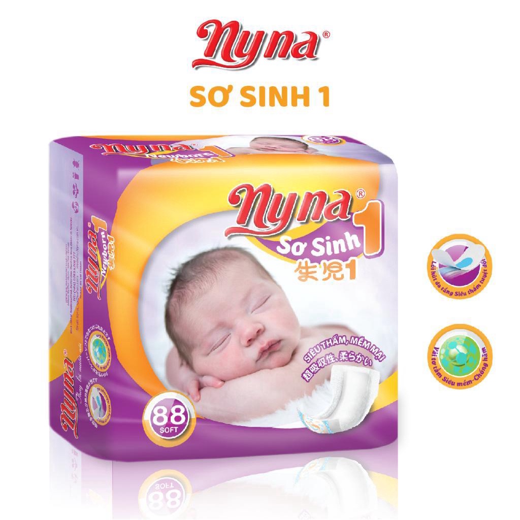 Miếng lót sơ sinh 1 nyna 86 miếng 1 bịch