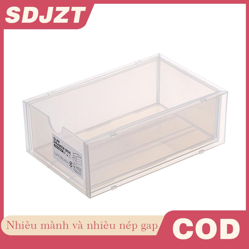 SDJZT 1PC Desktop Storage Box Cosmetics Storage And Office Stationery Storage Cabinet Can Be Stacked