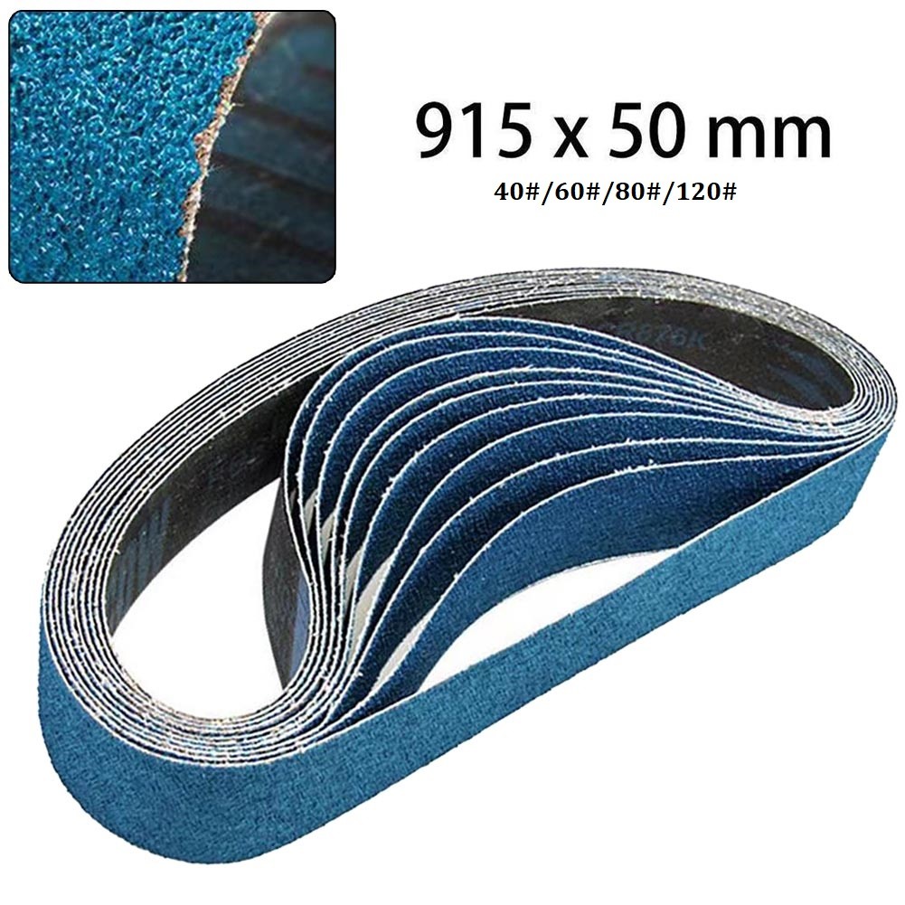【LALA】 915×50mm Sanding Belts Abrasive Belt Sanding Band Zirconium Corundum Polishing Free Cutting Steel Heat Treated Steel 【Ready Stock】