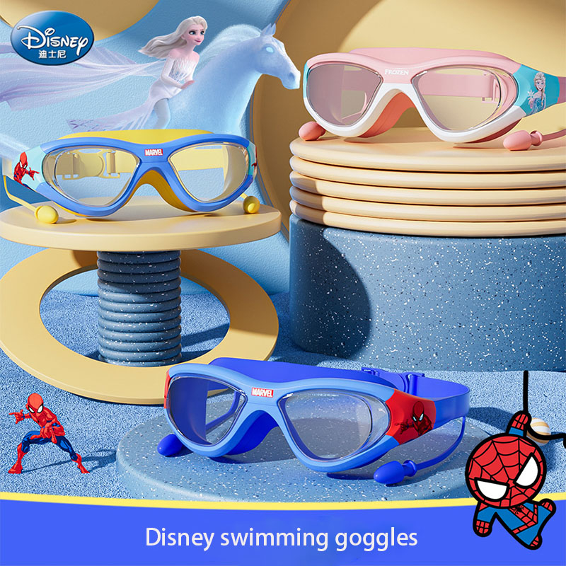 Disney Children Swimming Goggles HD Waterproof Anti-Fog Boys Girls Swimming Goggles Professional Diving Gog