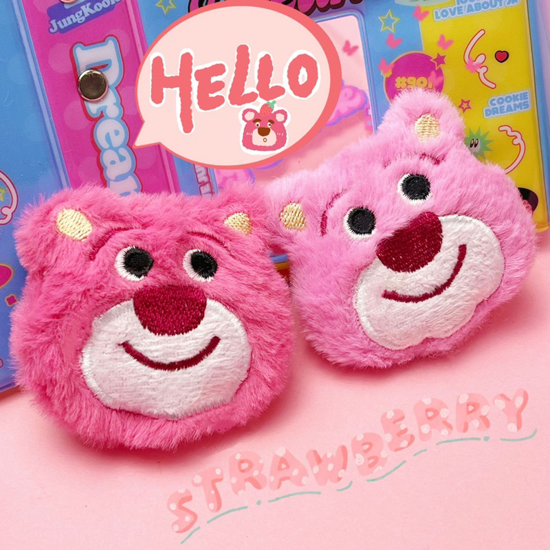 sỉ 50 gấu dâu lông 6-7cm làm phụ kiện handmade