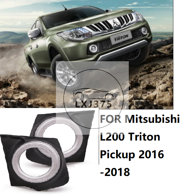 Fog Light Cover for Mitsubishi L200 Triton 2016 2017 2018 Fog Light Cover Front Bumper Fog Light Cover 1 Pair ราคา 180 บาท*ส่งฟรี