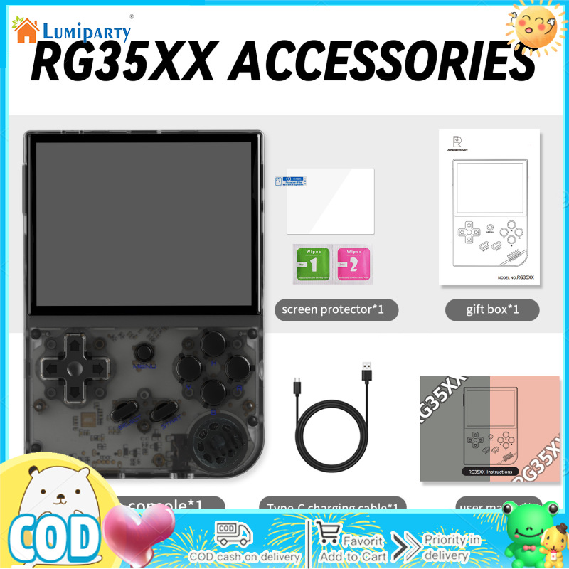RG35XX Retro Handheld Game Console Portable Handheld Game Console With 2600mAh Battery 3.5 Inch Screen Game Controller ราคา 4,121 บาท*ส่งฟรี