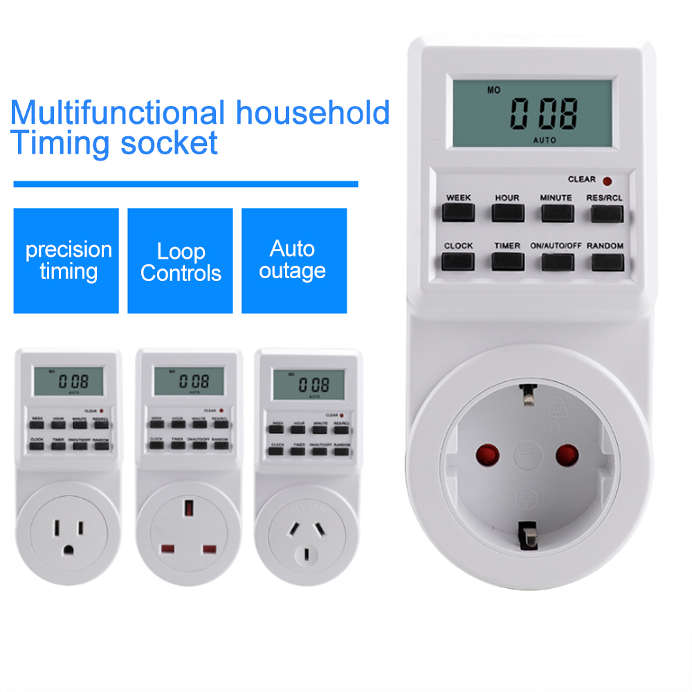 【Stylish】 Outlet Timer 24 Hours Programmable and Plug in Timer for Electrical Outlets Indoor Digital Timer for Aquarium and Lamp