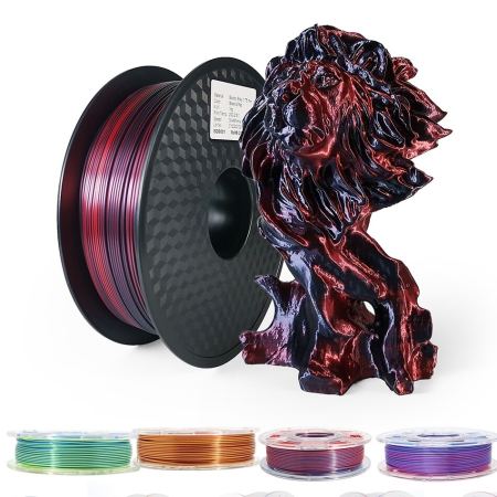 Silk-like Duotone 3D Printer Filament by Brand (if available)
