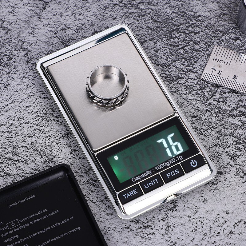 Cân kỹ thuật số cân điện tử bỏ túi hiển thị độ chính xác thức ăn nhà bếp 1000/0.1g Quy mô đồ trang sức nhỏ thuốc