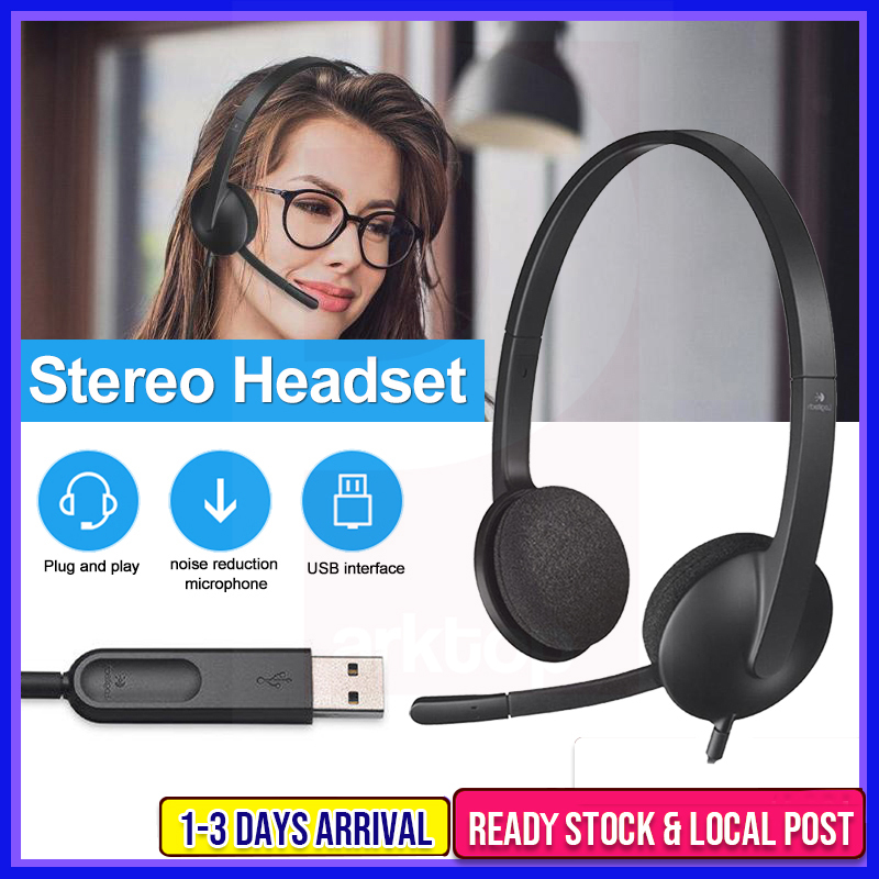 Logitech H340 USB Computer Headset With Microphone Stereo Headphones Noise-Cancelling USB Computer Headset For PC Mac Laptop Singapore