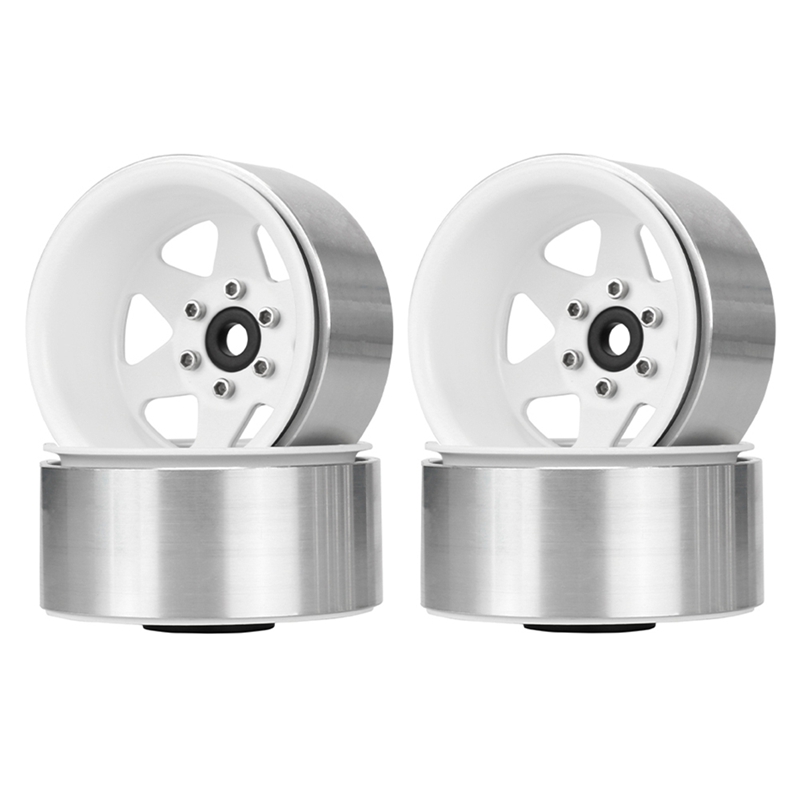 4pcs 1.9" Beadlock Negative Offset -8.9mm Wheel Rim Hub for 1/10 RC Car Gen8 VS4-10 SCX10 90047 D110 - 4
