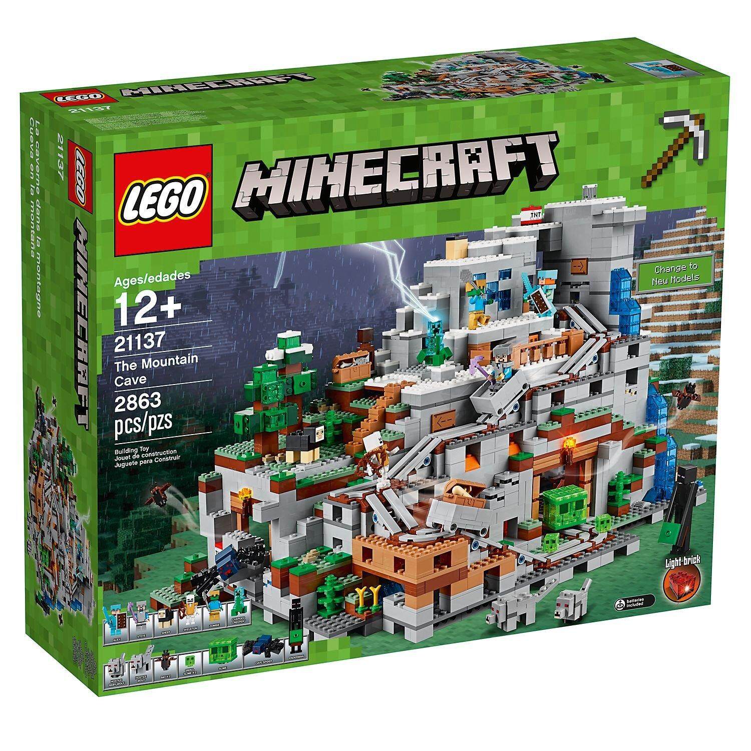 LEGO® 21137 Minecraft The Mountain Cave  2863pcs 12+  Original LEGO toys gift