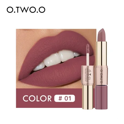 O.TWO.O 12 Colors Easy to Wear Matte Lipstick (2 In 1)