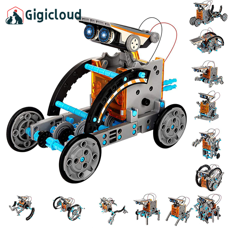 Gigicloud 13-in-1 Science Solar Robot Kit For Kids STEM DIY Solar Powered