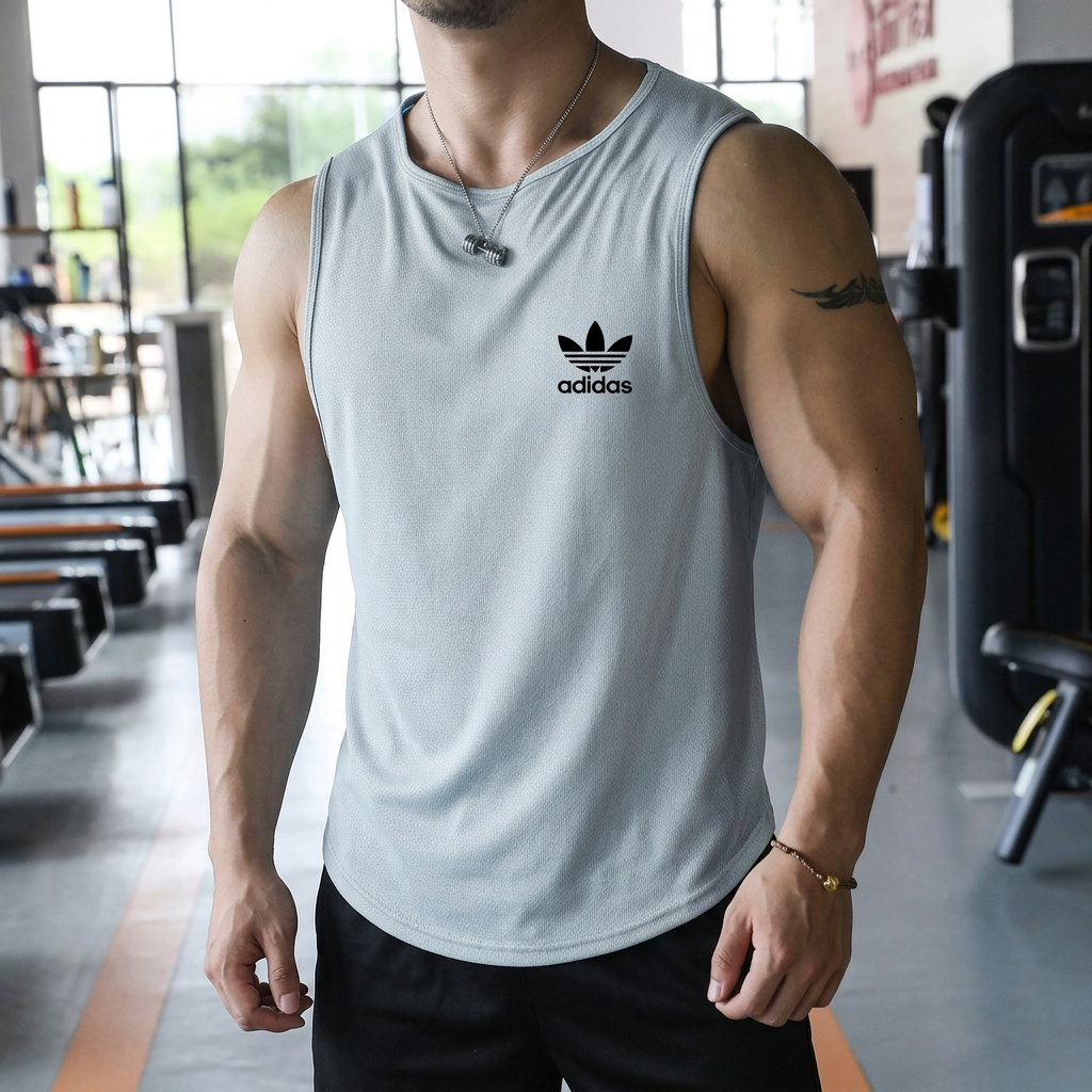 MEN'S SLEEVELESS VEST TOP TANKS SANDO FOR GYM AND EXERCISE