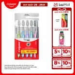 [Chỉ 25-29.6_X2 Voucher giảm đến 20%] Bộ 5 Bàn chải Colgate Slimsoft Between Charcoal lông chải mềm mảnh xen sợi phủ than hoạt tính