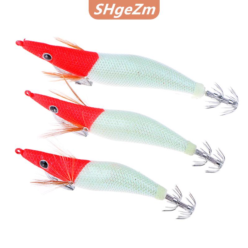 [COD] SHgeZm 1 cái mồi câu cá mồi câu cá Mồi câu mực dạ quang Mồi câu bạch tuộc có móc mực