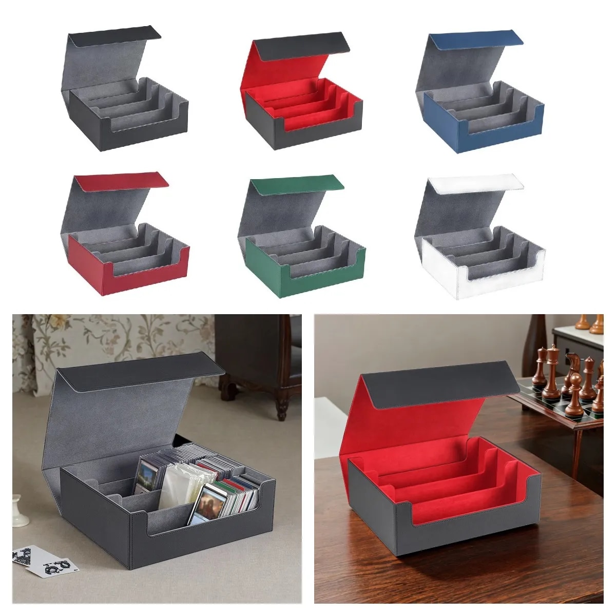 Trường hợp 1800 + thẻ thanh Kẹp bảo vệ phụ kiện thu thập boong đa năng thẻ bóng rổ hộp 24.5x29x10.5cm qsv