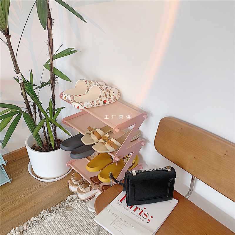 [QQ tiny spot]12WU* Beautiful Little Aunt * ins New Shoe Rack Household Assembled Shoe Cabinet Student Dormitory Small Simple Collection Shoe Organisers