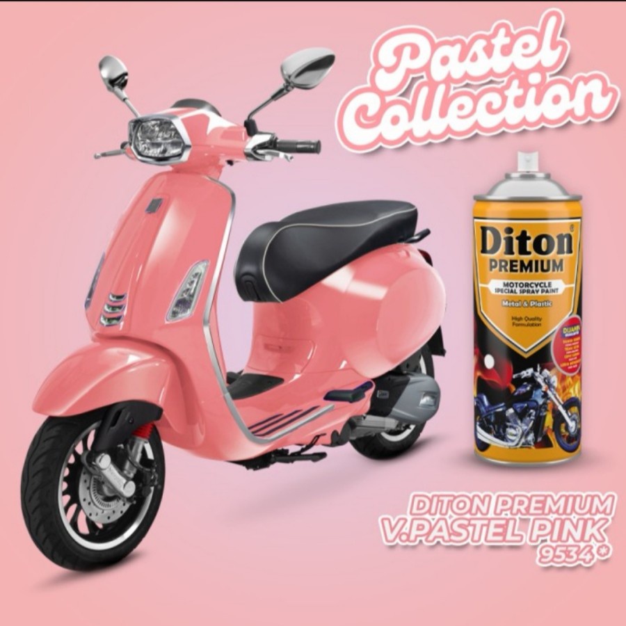 Cat Pilox Diton Premium 9534 Warna Pastel Pink Merah Muda 400cc Pylok Semprot Aerosol Krayon Terbaru Bodi Mesin Velg Sepeda Motor Mobil