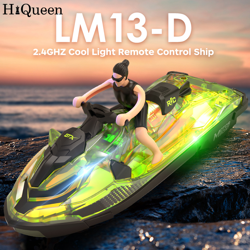 HiQueen RC Boat 2.4GHz Electric RC Speed Boat With LED Light Summer