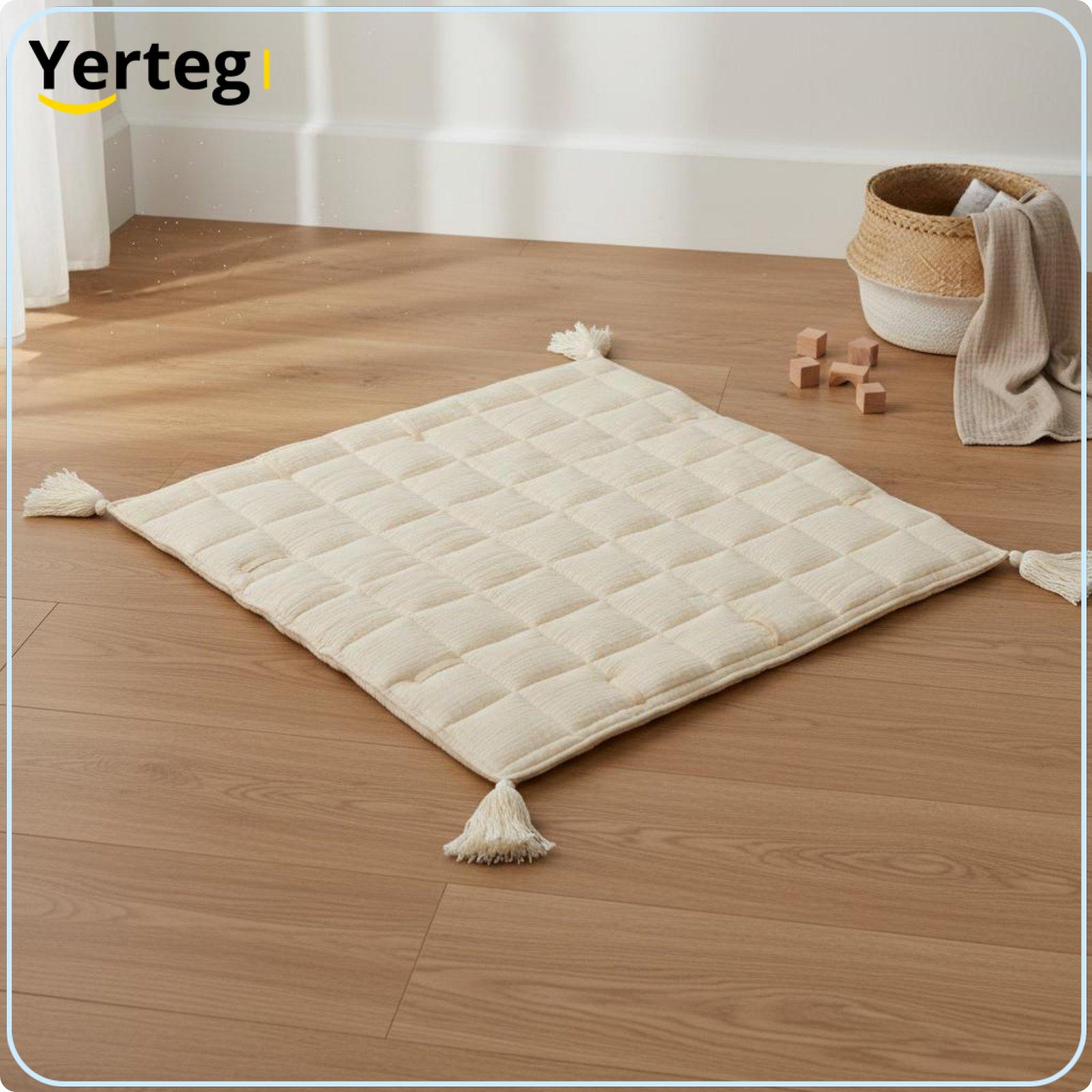 Prettyia Padded Crawling Pad with Tassel Design Play Mat for Babies Fabric Kids Rug for Play Gym Activities ราคา 1,999 บาท*ส่งฟรี