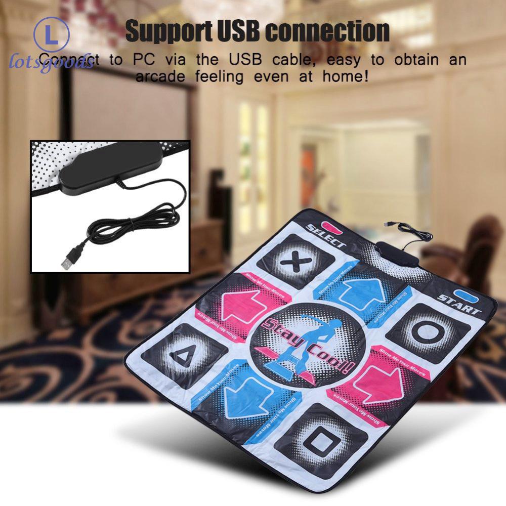 【Hàng mới】 Thảm nhảy dấu chân HD chống trượt cho có dây USB máy tính có cảm biến nhạy và vật liệu bền giải trí gia đình