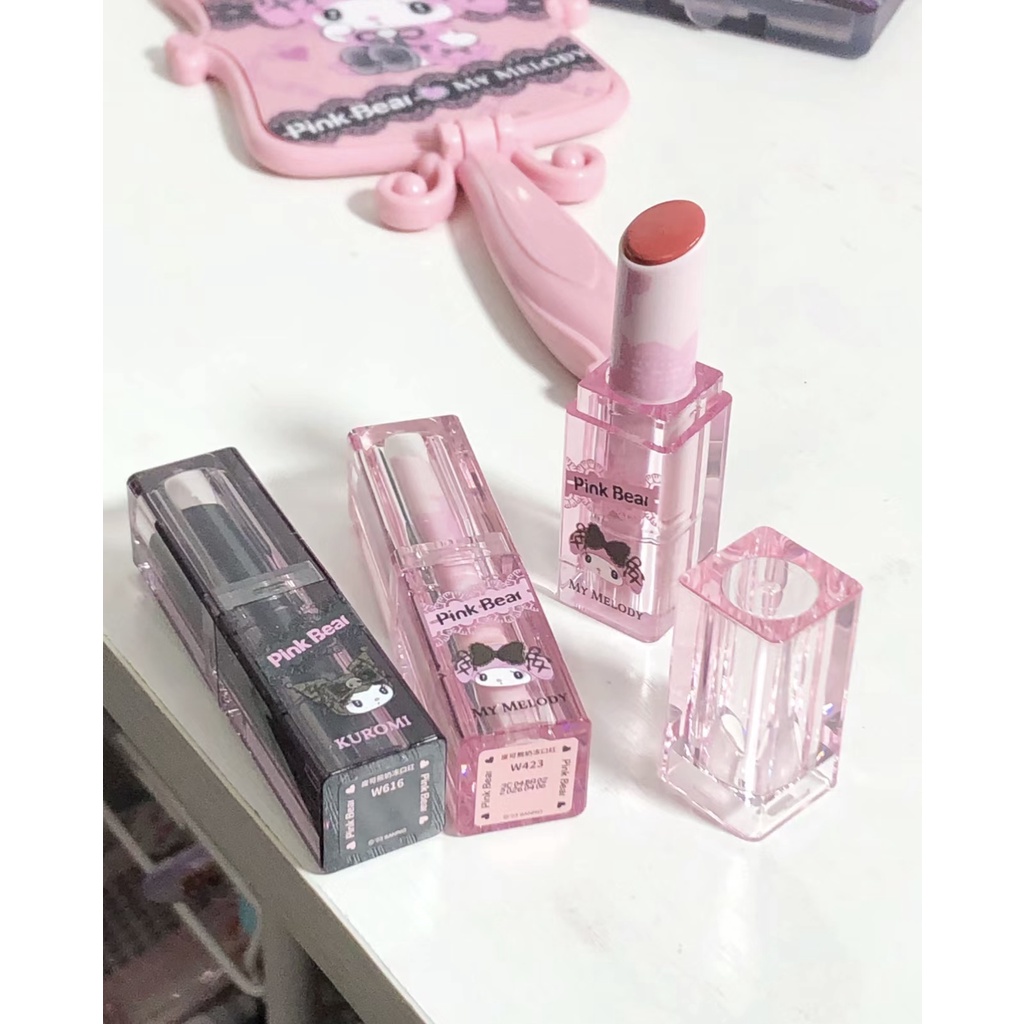 [PINK BEAR] Son dưỡng có màu Pink Bear x Kuromi Melody