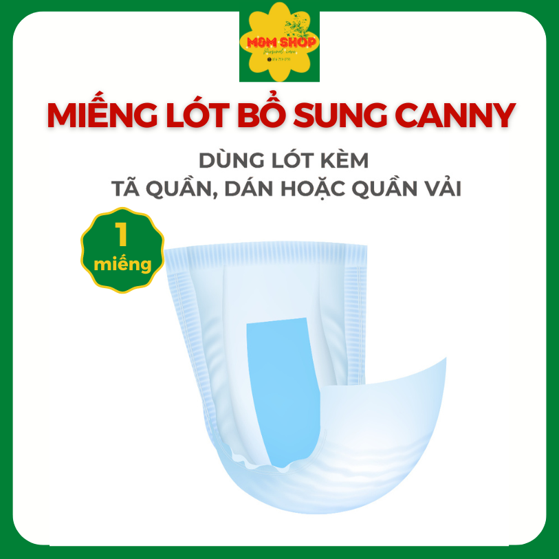 Miếng lót bổ sung tiết kiệm Canny dán vào tã quần, tã dán hoặc quần vải