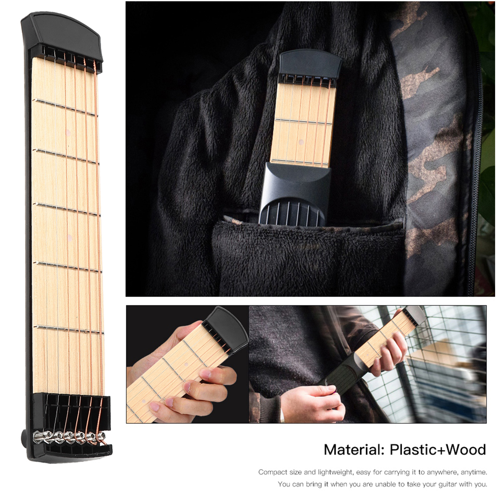 Diydeg Nhẹ Tiện Lợi Di Động Đàn Guitar 6 Phím Đàn Guitar Dành Cho Tay Guitar Chuyên Nghiệp Dành Cho Người Mới Bắt Đầu Chơi Guitar