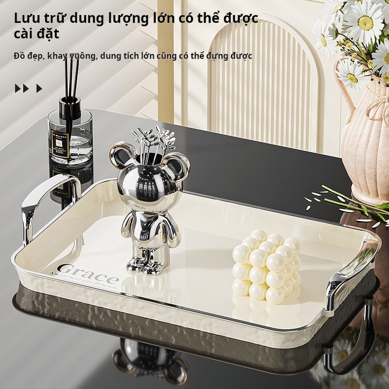Acrylic Mới Khay Trà Cốc Nước Trà Bộ Nhựa Gia Đình Phòng Khách