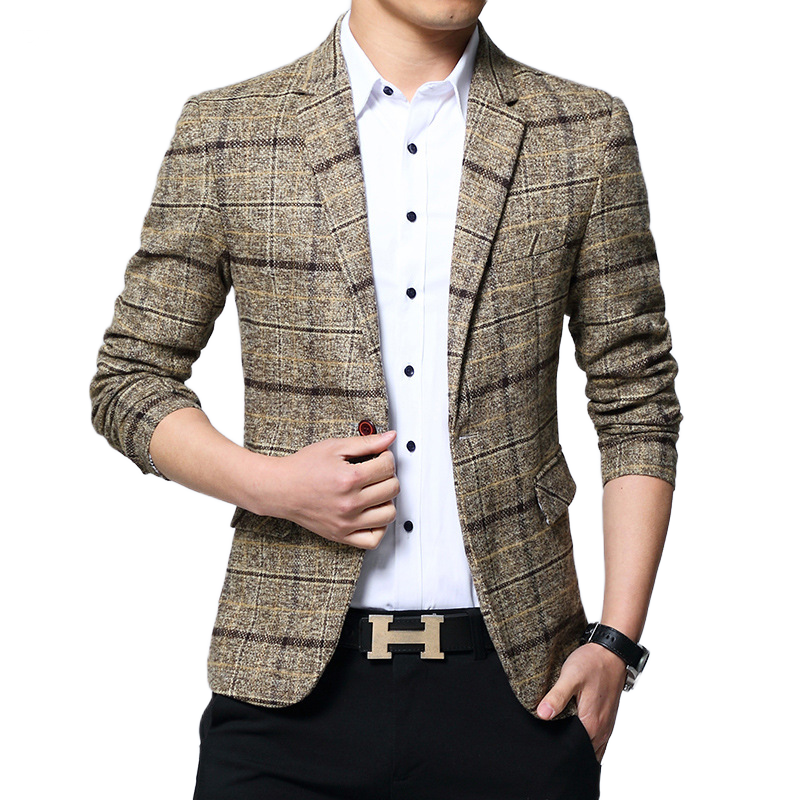 Mi♢Áo Blazer Nam 2022 Áo Blazer Dáng Ôm Cho Nam Áo Blazer Công Sở Trang Trọng Áo Khoác Vest Đám Cưới Cho Nam Áo Khoác Blazer Nam Kẻ Sọc Thời Trang 0033/27