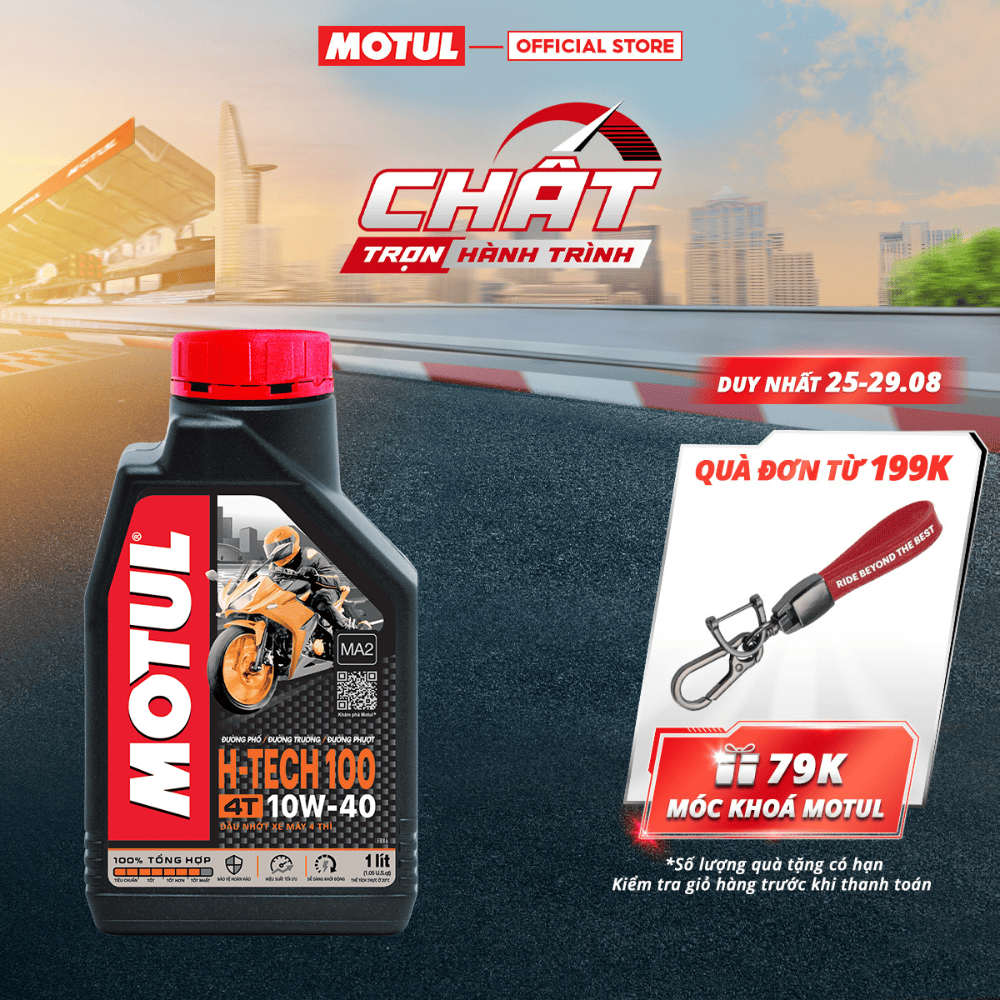 Dầu nhớt xe máy MOTUL H-TECH 100 4T 10W40 1L